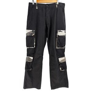 Rothco Ultra Force BDU Cargo Pants Mens Medium Black Camo Pockets Tactical 32x31